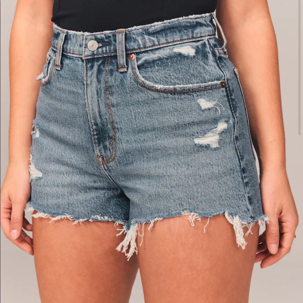 Abercrombie and Fitch Curve Love High Rise Mom Shorts